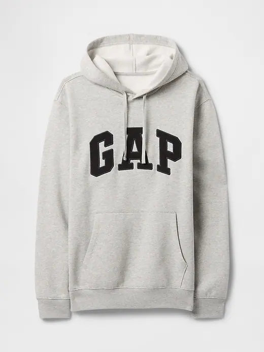 Relaxed GAP Logo Hoodie | Light Gray