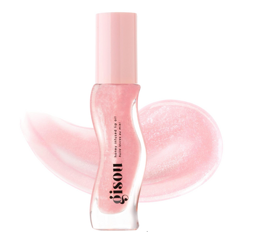 Gisou - Honey Infused Hydrating Lip Oil | Watermelon Sugar - Clear Pink Shimmer