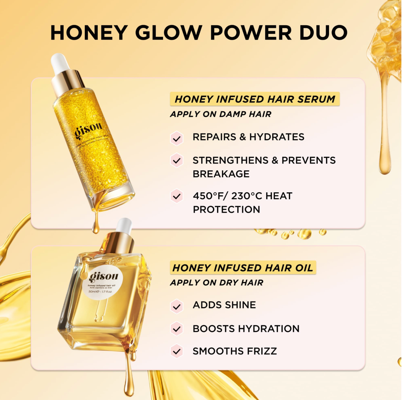 Gisou Honey Infused Hair Oil 50ml