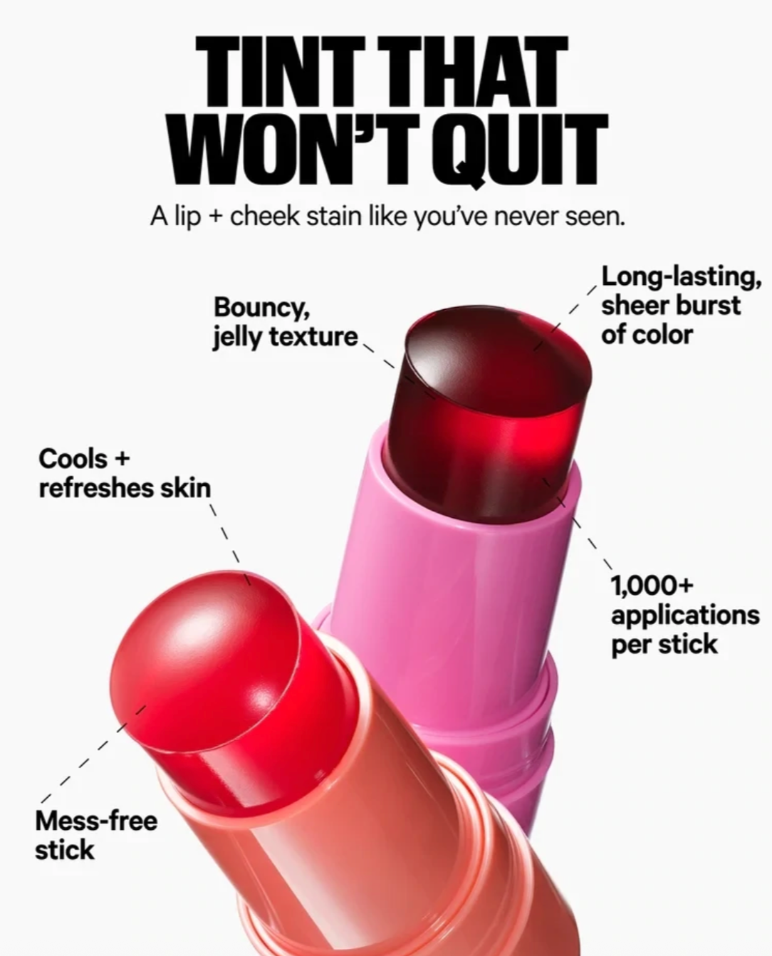 Milk Makeup - Cooling Water Jelly Tint Lip + Cheek Stain | Burst