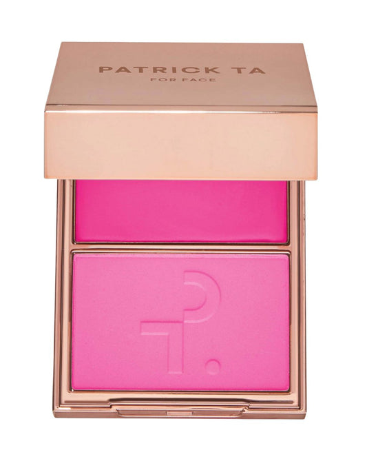 Patrick Ta - Major Headlines - Double-Take Creme & Powder Blush Duo | She's Giving (vibrant blue pink)