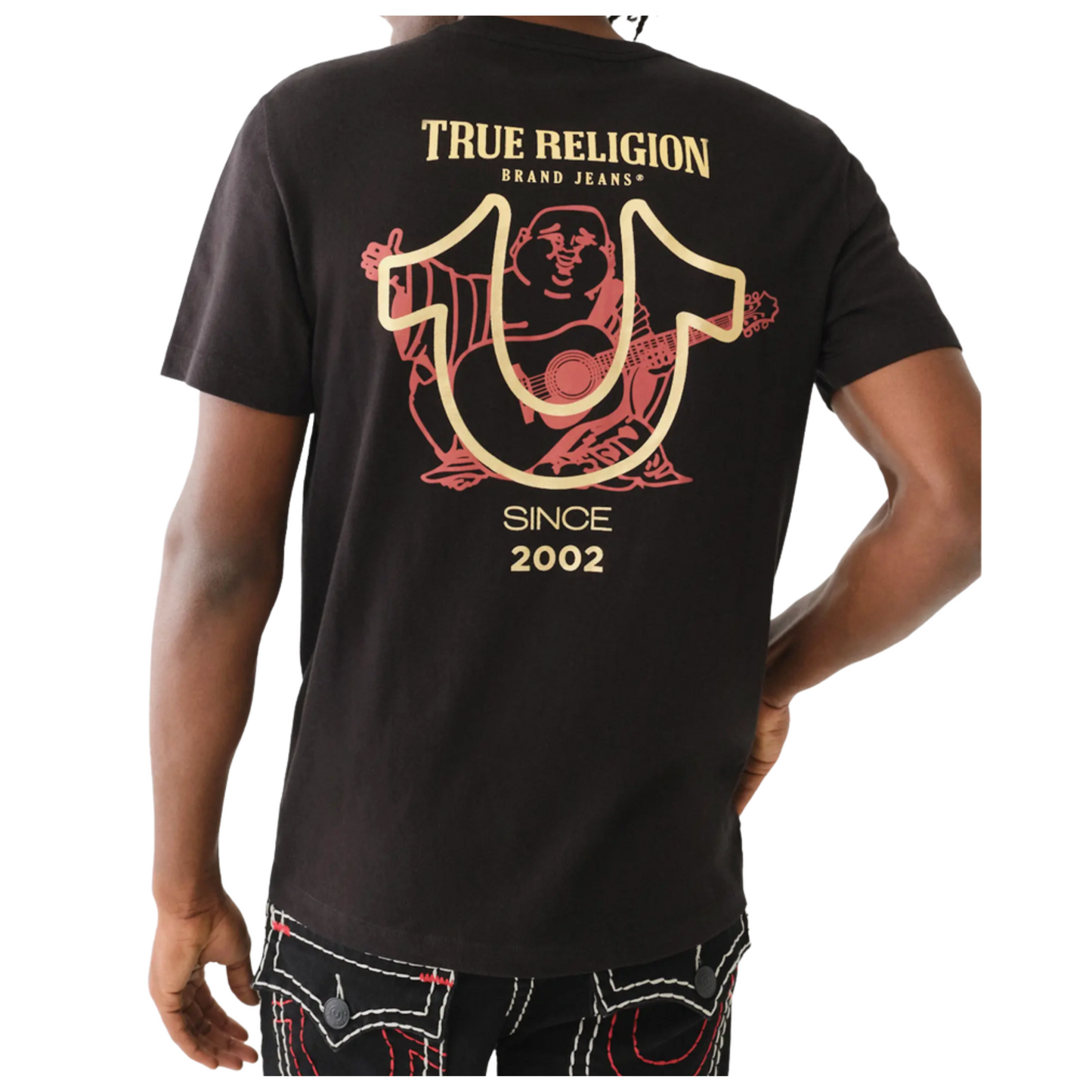 TRUE RELIGION Gold X Big Buddha Foil Graphic T-Shirt