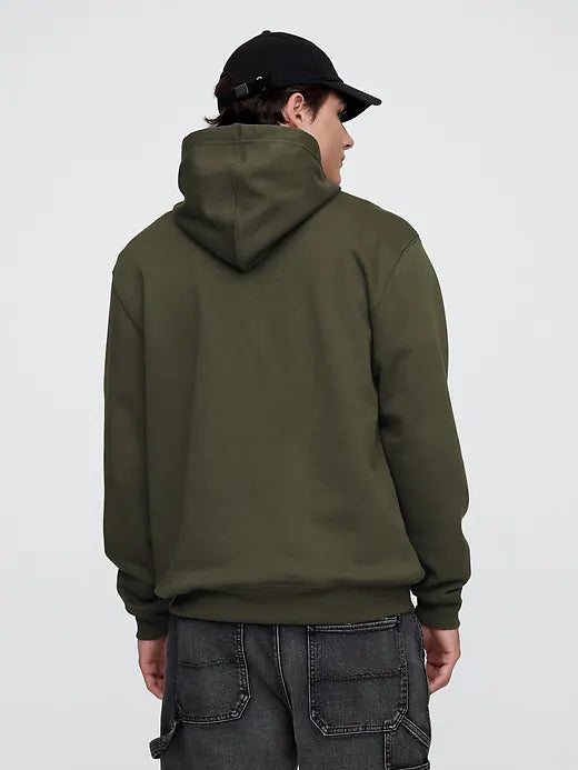 Relaxed GAP Logo Hoodie | Army