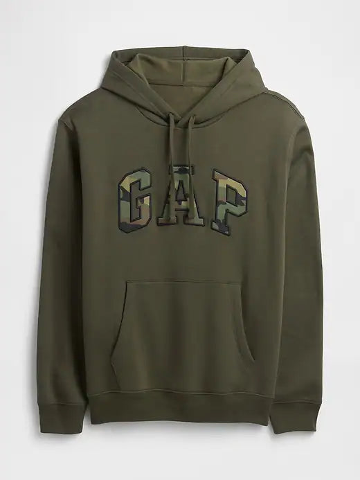Relaxed GAP Logo Hoodie | Army