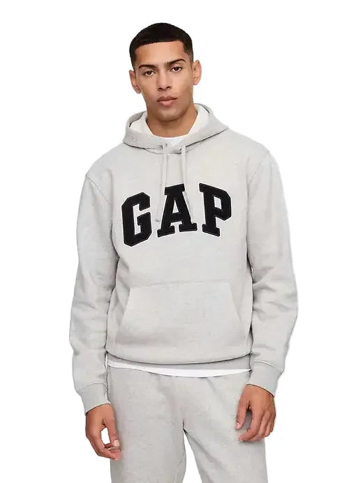 Relaxed GAP Logo Hoodie | Light Gray