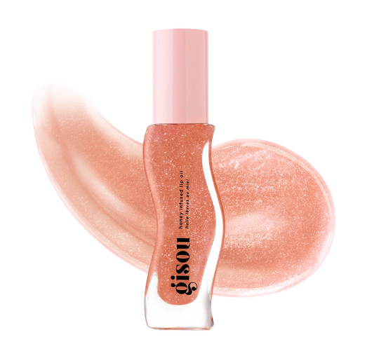 Gisou - Honey Infused Hydrating Lip Oil | Glazed Plum - sheer nude shimmer