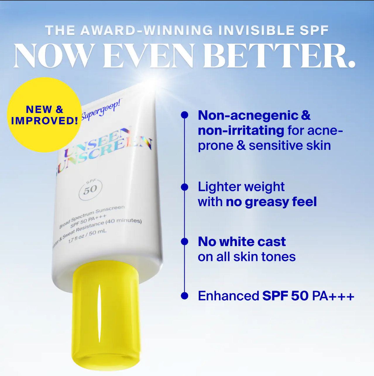 Supergoop! Unseen Sunscreen Invisible Broad Spectrum SPF 50 PA +++