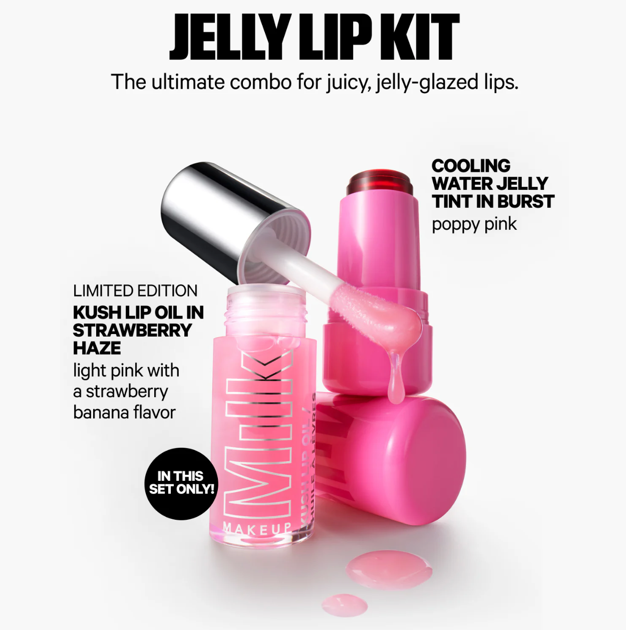 MILK MAKEUP - The Jelly Lip Kit: Lip + Cheek Stain & Lip Oil Duo