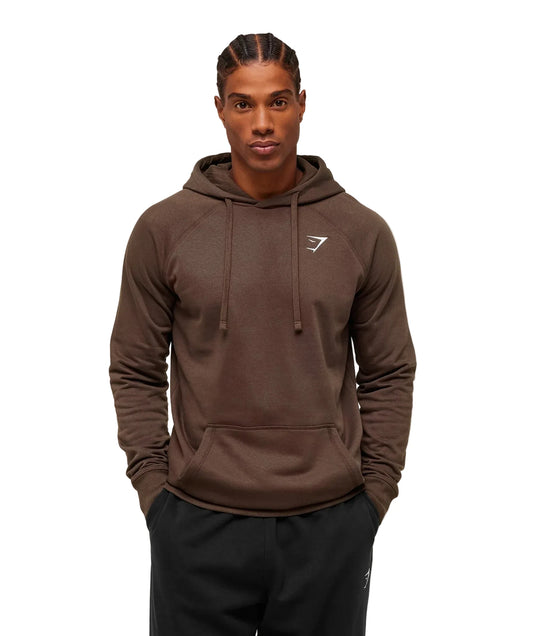 Gymshark Crest Hoodie | Archive Brown