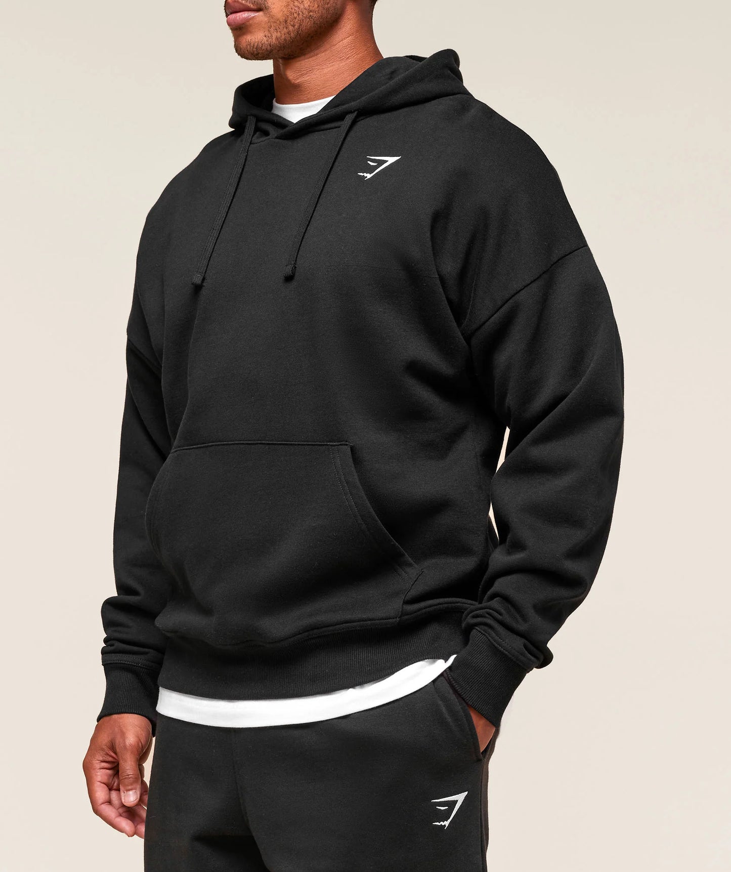 Gymshark Crest Oversized Hoodie | Black