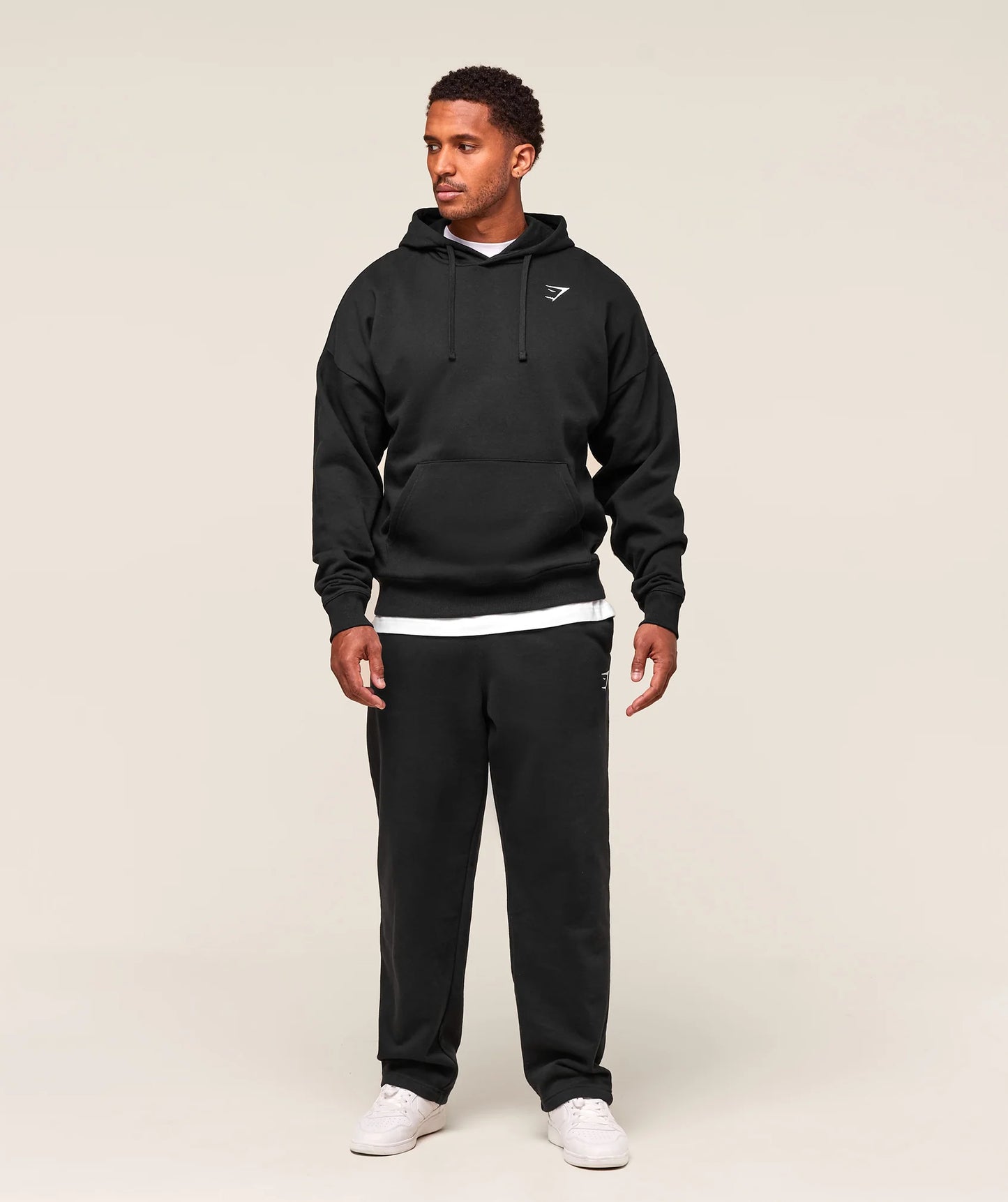 Gymshark Crest Oversized Hoodie | Black