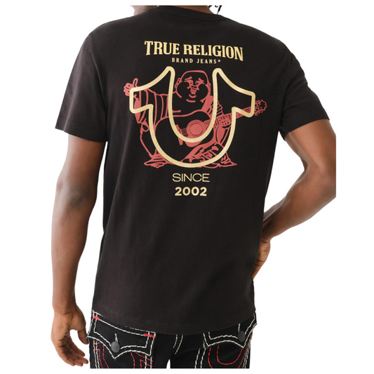 TRUE RELIGION Gold X Big Buddha Foil Graphic T-Shirt